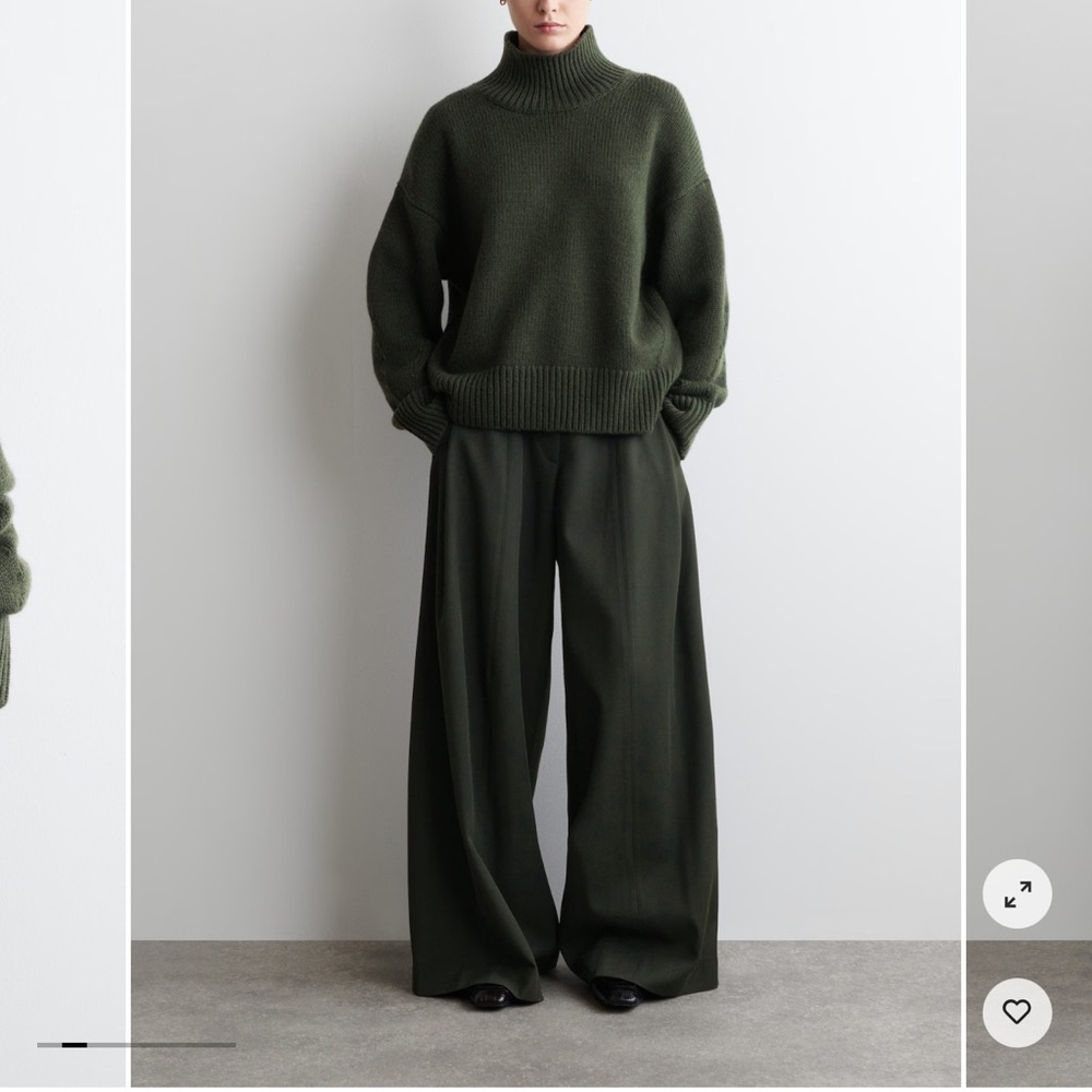 COS Dark Green Turtleneck Sweater - Picture 6 of 9